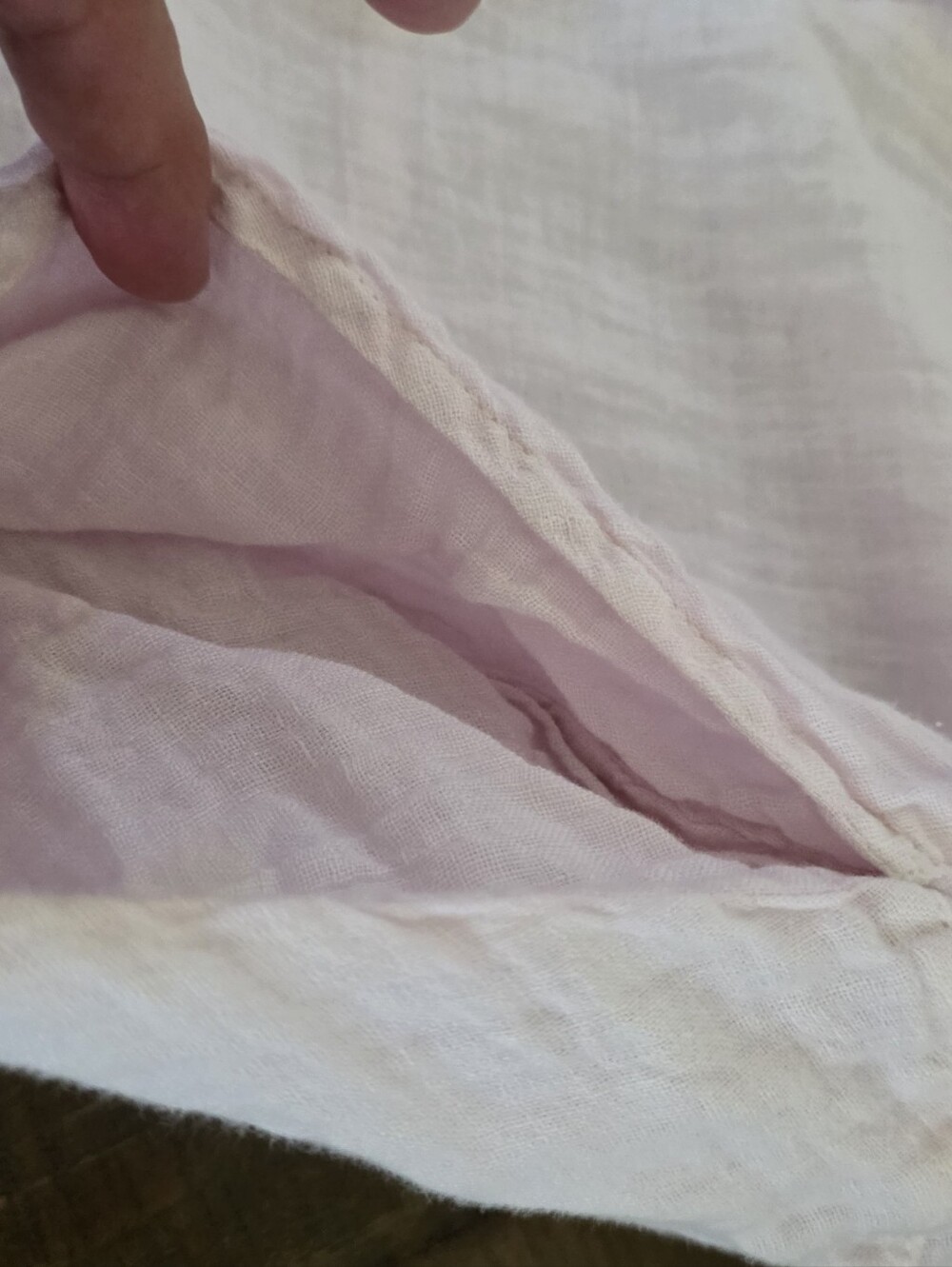Luna Luz Linen Gauze Tunic, Pale Pink, Pockets, Flowy, Lagenlook - Picture 8 of 15